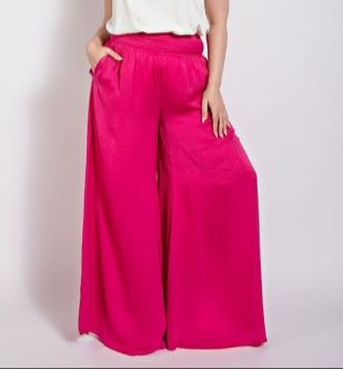 Hot Pink Satin High Waisted Bottoms “Curvy”