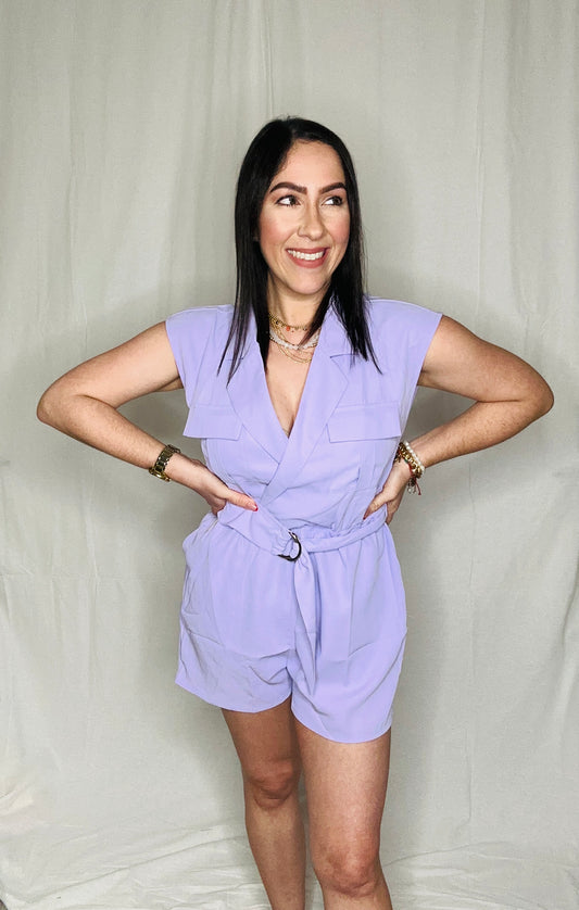 “Jani” Lilac Romper