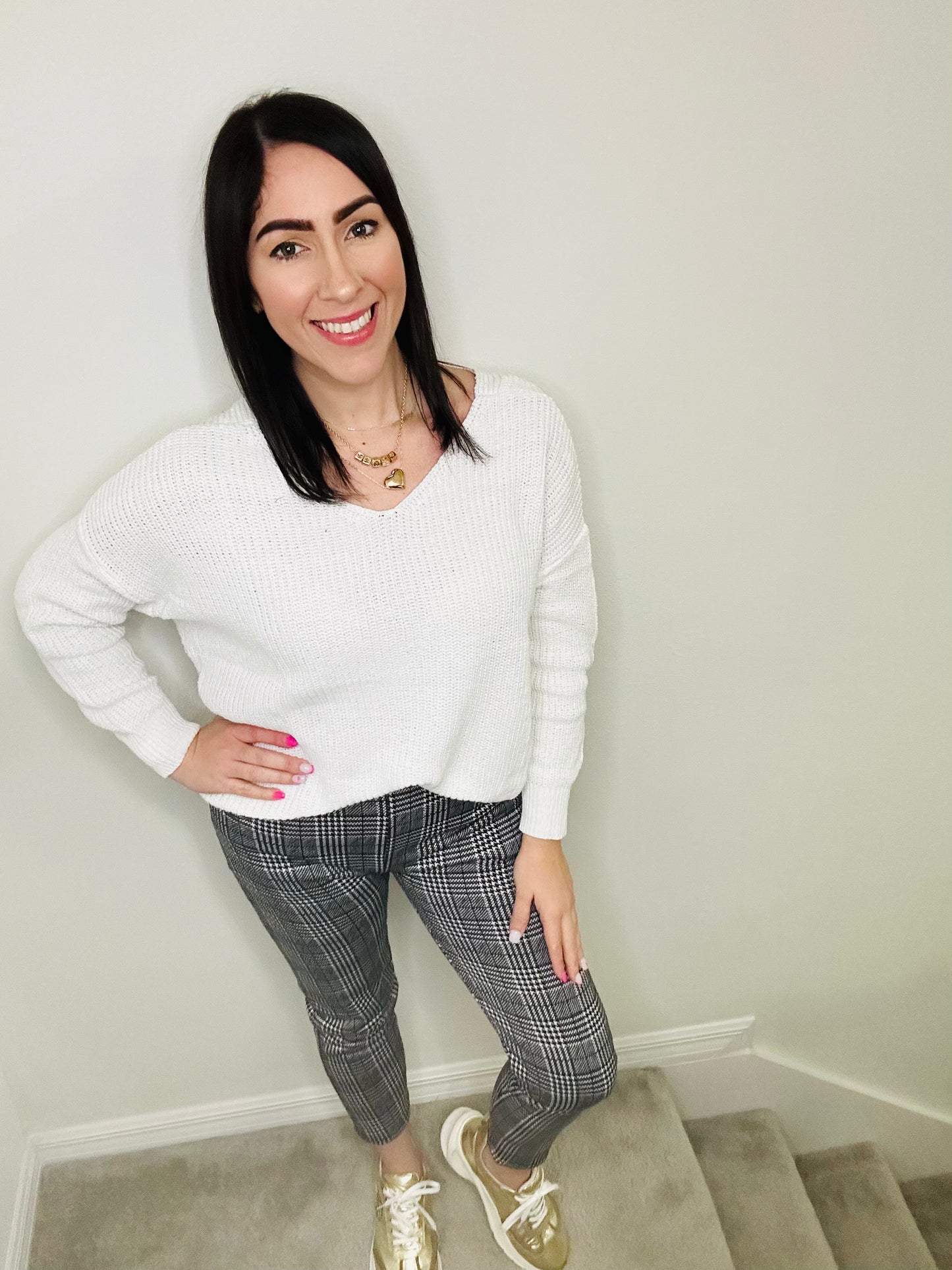 Mia Plaid Casual Pants