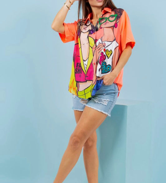 “Cecilia” Graphic Top