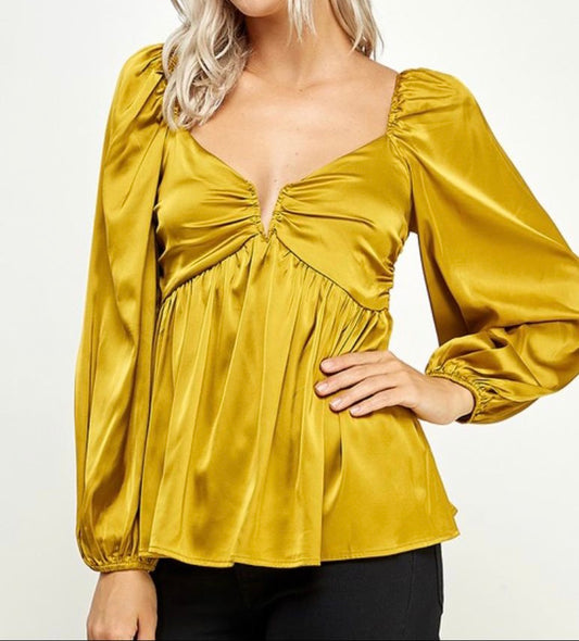 Janise Satin Gold Top